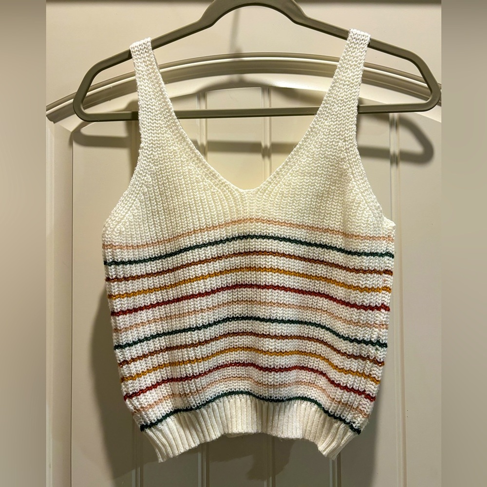 Vintage knit crop tank